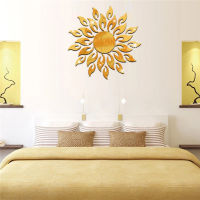 Wall Sticker Luxury 3D Sunflower Mirrors Self Adhesive DIY Acrylic Removable Mural Mirror Decor Home Living Room Decoration