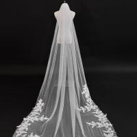 1 Tier Baroque Wedding Veil Bridal Cathedral Veil Long Veil Wedding Applique Hair Wedding Accessories Hair Accessories