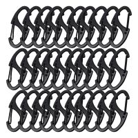 30 Pack Small Metal 1.6Inch(41Mm) Carabiner Clip Dual Spring Wire Door Snap Hook Key Chain Chain Tool Picture Hangers Hooks