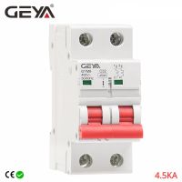 GEYA GYM8 Double Pole Din Rail MCB 4.5KA Miniature Circuit Breakers 63A AC Type CE CB SEMKO Approved Breakers Load Centers  Fuses