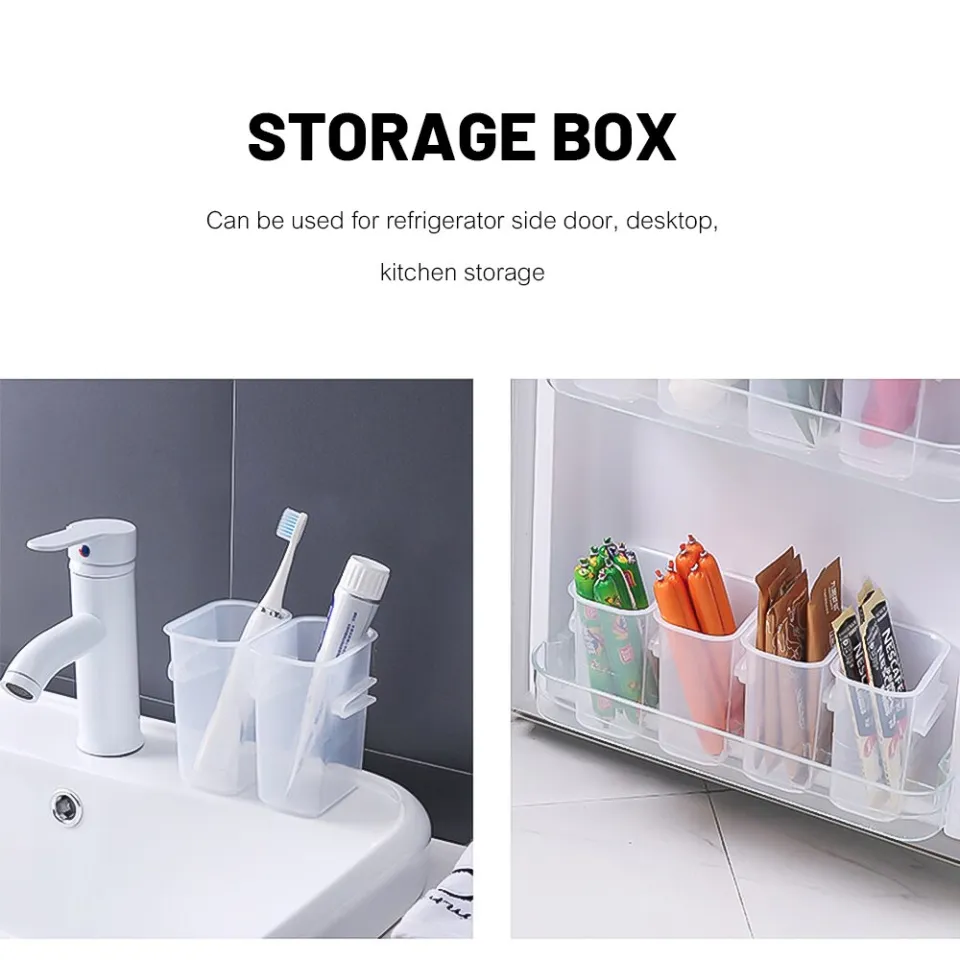 Refrigerator Organizer Snap-fit Design Classification Plastic Convenient  Fridge Side Door Storage Box Kitchenware Supplies