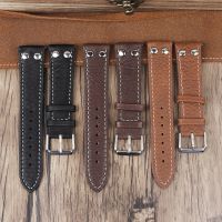 〖Bar watchband〗สายรัดข้อมือหนังแท้ลายลิ้นจี่,สายนาฬิกาข้อมือสายนาฬิกาข้อมือสีดำสีกาแฟสีน้ำตาลเข้มขนาด18มม. 20มม. 22มม. 24มม. ขายดี