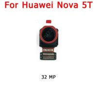 กล้องด้านหลังด้านหน้าสำหรับ Huawei Nova 5 Pro 5T Nova5 5pro Nova5t ชิ้นส่วนหลักโมดูลกล้องชิ้นงอสำหรับเปลี่ยน