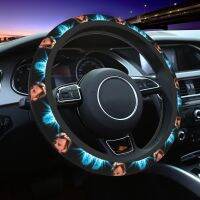 【YF】 37-38 Car Steering Wheel Cover Johnny Hallyday Rock Star Universal French Singer Collage Car-styling Elastische Accessories