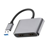 S2T USB 3.0ถึง Dual HDMI-Compatible Adapter Display Adapter สำหรับ Windows 7/8/8.1/10