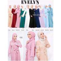 [คลังสินค้าพร้อม] ผ้าคลุมไหล่ชุดลูกไม้ JUBAH EVELYN-Abaya Moden การพยาบาล