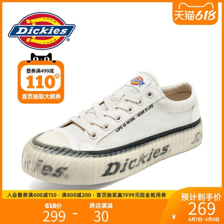 Dickies canvas shoes female 2021 new cookies joker white sneakers breathable leisure white shoe | Lazada PH