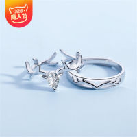 S925 silver all the way with your ring girl antler mens p ring personality a p of students simple fashion RA9C