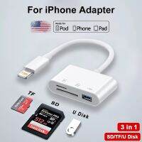 【LZ】  Memory Card Reader para Apple iPhone 3 em 1 SD TF Câmera USB Adaptador OTG para iPad Laptop 14 13 12 11 XS XR Pro MaxTH