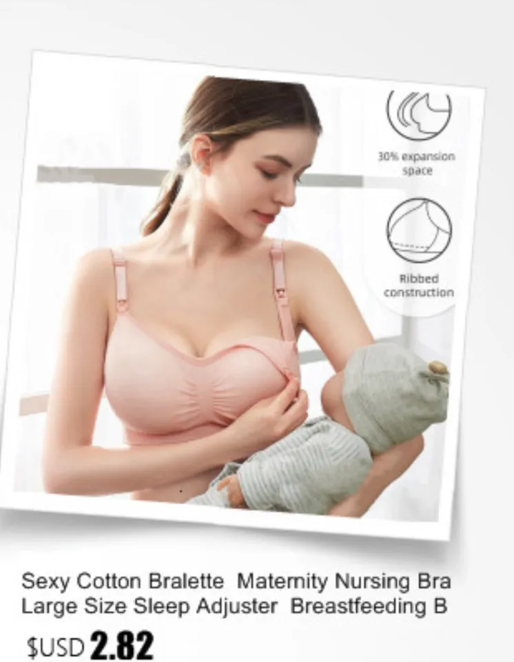 six】 basket）1/3PCS Women Plus Size Maternity Nursing Feeding Bra Pregnancy  Sleep Adjuster Breastfeeding Bras Mothercare Top Pump Hands Free