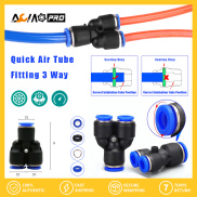 AumoPro Phụ Kiện Khí Nén Hình Chữ Y 4Mm 6Mm 8Mm 10Mm 12Mm 14Mm 16Mm Đầu