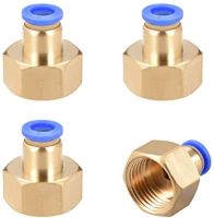 ข้อต่อลม ทองเหลือง เกลียวใน ข้อต่อสวมเร็ว Female Thread Brass Pneumatic Connector Quick Joint PCF