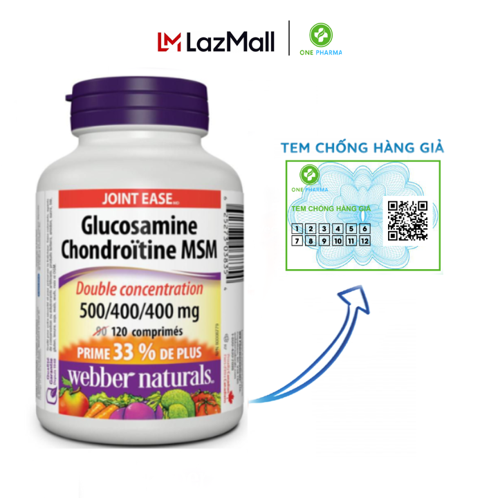 Viên uống hỗ trợ viêm khớp Glucosamine Chondroitin + Vitamin D3 500