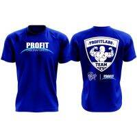 Man blue casual sports T-shirts sport design bodybuilding expedient dry fit laboratories Pro