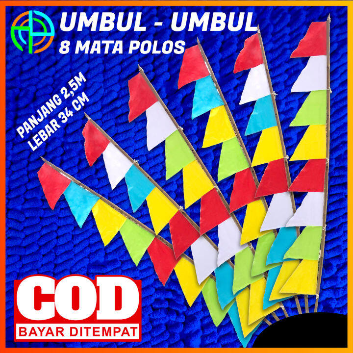 Bendera Umbul Umbul Warna Warni Polos Random Mata Model Gergaji Promo Murah Lazada Indonesia