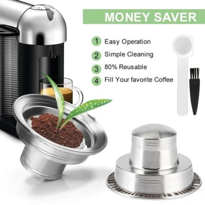 【YF】 Máquina De Suporte Filtro Cápsula Café Pod Permanente Vedação Segura Conversor Aço Inoxidável Suprimentos Cozinha Doméstica