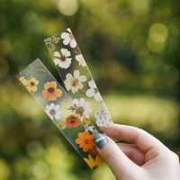 Vintage Flower Butterfly Bookmark Reading Book Tool School Creative Stationery Transparent PVC Aesthetic Bookmark Student