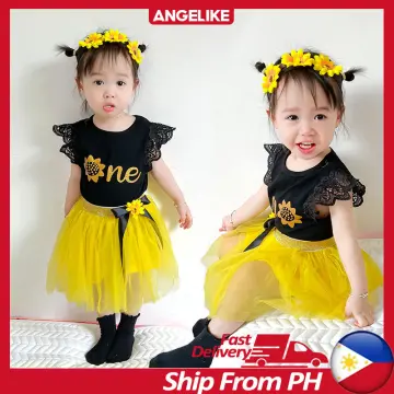 Fashion Baby Girl Clothes Newborn Sunflower Baby Girls Outfit