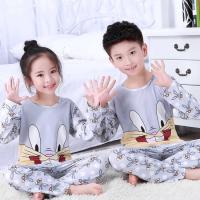 Boy Girl Long Sleeve Sleepwear Kids Nightwear Rabbit Pajamas Pyjamas Sets Outfit