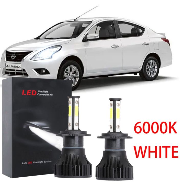 หลอดไฟหน้ารถยนต์-led-6000k-สีขาว-แบบเปลี่ยน-สําหรับ-nissan-almera-n17-2016-2017-2018-2019-2020-1-คู่-2pcs