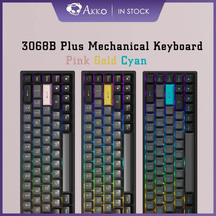 AKKO 3068B Plus Hot Swappable RGB Mechanical Gaming Keyboard Bluetooth ...