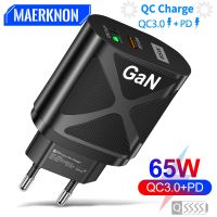 T017 Maerknon 65W เครื่องชาร์จ USB GaN เร็ว3.0 4.0 QC4.0 QC3.0ที่ชาร์จอะแดปเตอร์ติดผนัง C Tyoe สำหรับ iPhone 14 13