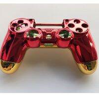 【Cod】 kgqmss เคสฝาหลังชุบโครเมี่ยมด้านหน้าสีแดงสีทองสำหรับ PS4 Pro JDM 040 JDS 040 4 Pro V2 Gen 2