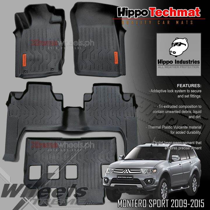 Mitsubishi Montero Sport 20082015 1st3rd row Hippo Techmat version 2