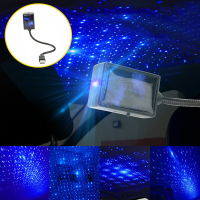 1PC USB รถอุปกรณ์เสริมในรถยนต์ภายใน LED บรรยากาศ Star Sky โคมไฟ Ambient Night Lights ตกแต่งสร้างสรรค์ Universal