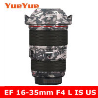 สำหรับ Canon EF 16-35มิลลิเมตร F4 L IS USM ป้องกันรอยขีดข่วนกล้องเลนส์สติ๊กเกอร์เสื้อห่อฟิล์มป้องกันร่างกายป้องกันผิวปก16-35 F 4