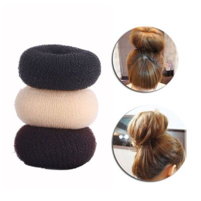 ‘；【。- 3Colors Fashion Elegant Hair Bun Donut Foam Sponge Easy Big Ring Hair Styling Tools Hairstyle Hair Accessories For Girls Women
