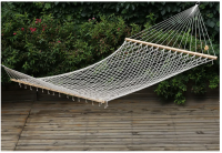 Hammock mesh indoor/outdoor (W x D) 200 x 150 cm.(maximum load capacity: 120 kg.)-cream