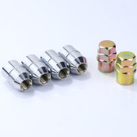 4nuts + 2keys Closed End Steel Anti-Theft Security Car Wheel Rim Lug Nuts Locking Lock Bolts-lihanrui