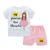 พร้อมส่งจากไทย MELON TOO ชุดเสื้อยืดเด็กกางเกงเด็ก แขนสั้น 100% cotton ใส่สบาย ไม่ร้อน Summer childrens short-sleeved T-shirt set (SIZE 80-130 ) 1 SET.