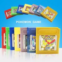 WENDYSKY ตลับเกม Pokemon ภาษาอังกฤษการ์ดเกมคลาสสิกสีทอง/สีเงิน/สีเหลือง/สีแดงการ์ดคอนโซลตลับการ์ดเกมสำหรับ Nintendo การ์ดเกมวิดีโอการ์ดเกม