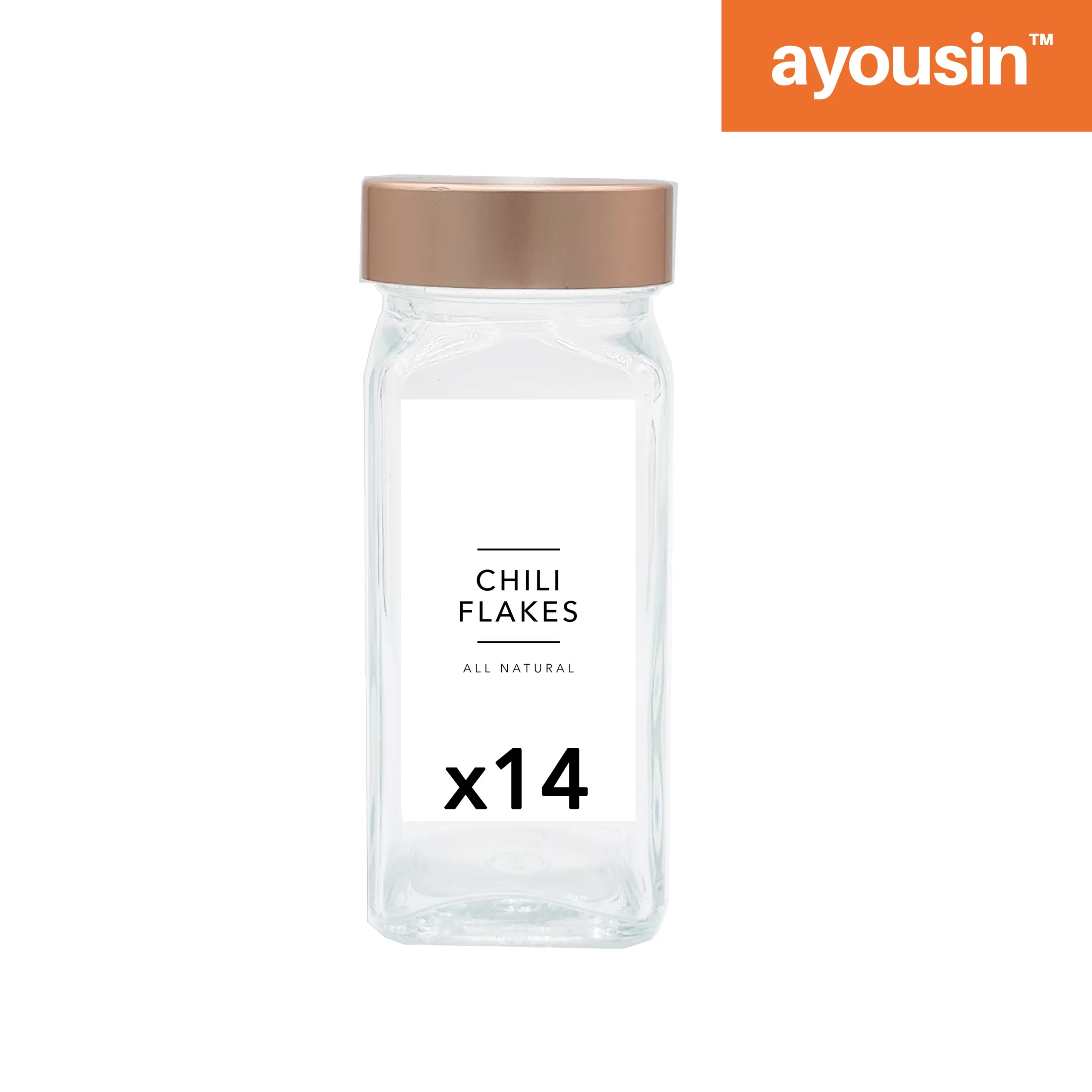 AYOUSIN Rose 14 pcs. Glass Spice Jars Condiments Container Organizer  Storage Seasoning Bottle Shakers 120ml | Lazada PH