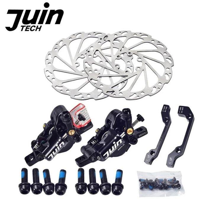 juin-tech-m1-mtb-xc-จักรยาน-hybrid-ไฮดรอลิก-mountain-disc-เบรค-dual-piston-เบรค-caliper-160มม-โรเตอร์จักรยานอะไหล่ขี่จักรยาน