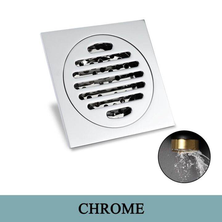 brass-shower-drain-black-gold-bathroom-square-floor-drainer-trap-waste-grate-round-cover-anti-odor-hair-strainer-floor-drain-by-hs2023