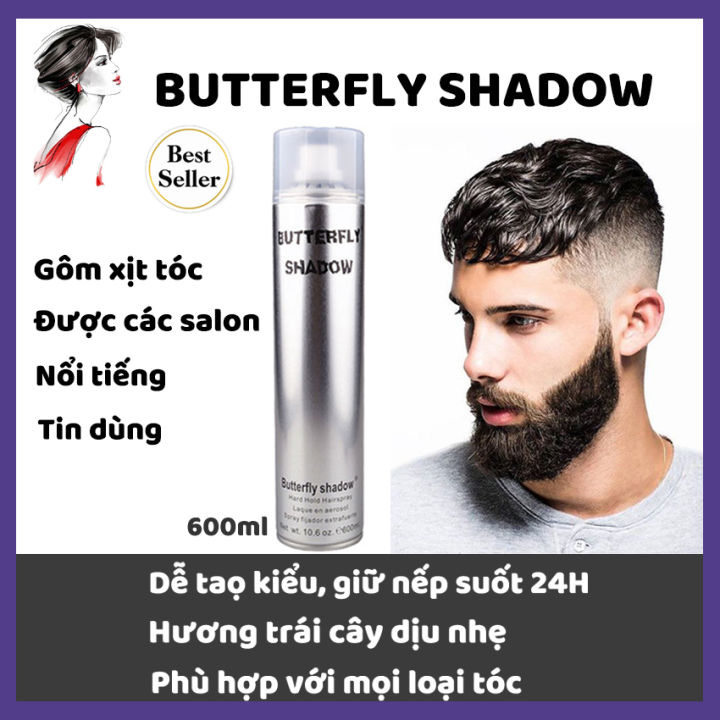 HCM][CHÍNH HÃNG] Gôm Xịt Tóc BUTTERFLY SHADOW 600ml Giữ Nếp Lâu Dễ ...