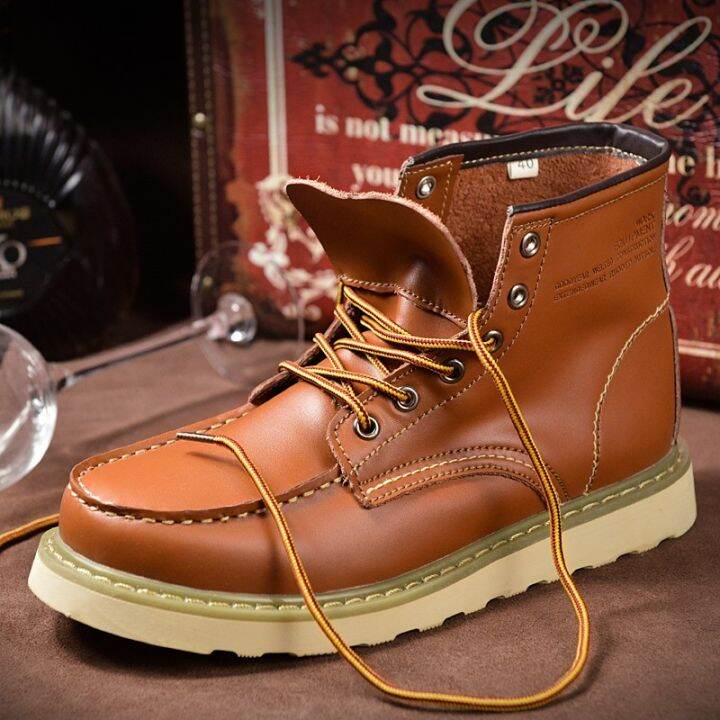 Red wing Men's Martin Boots Motorcycle Boots Cowboy Boots Vintage Style ...