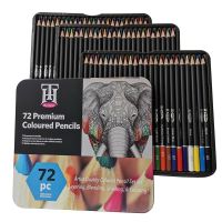 Lele Pencil】กล่องเหล็กชุดดินสอสีระดับมืออาชีพ72สี Lapices De Colores ดินสอวาดเขียนสีอุปกรณ์ศิลปินโรงเรียน