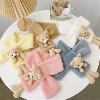 Cute Cartoon Bunny Bear Girls Scarf For Kids Soft Plush Thicken Warm Winter Scarves For Children Girl Boy Children 39;s Scarf 2022