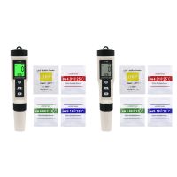 PH Meter Digital PH Meter 4 In 1 Multifunctional Phorp H2 Temp Tester Digital Water Quality Tester Monitor Meter Pen