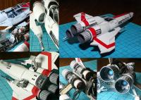 【Worth-Buy】 Mamas &amp; Babies Battlestar Viper 2 Mk2 3D กระดาษ DIY การศึกษายานอวกาศของเล่นทำมือตกแต่งของเล่นโมเดลยานอวกาศ