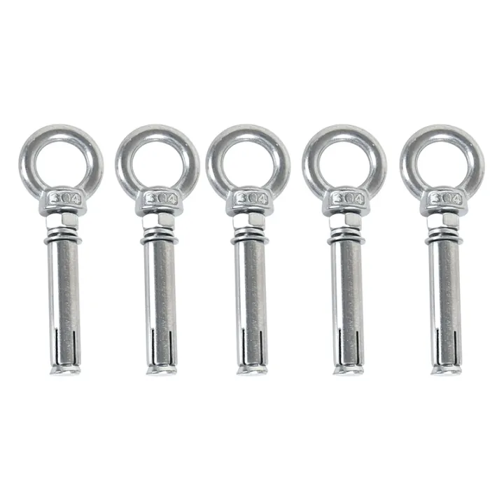 5Pcs M8 x 60mm Expansion Bolt Anchor Bolt 304 Stainless Steel Ring