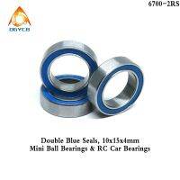 10pc 6700 2RS 10x15x4 mm Miniature Thin Section Bearings 6700RS ABEC3 10 15 4 Blue Seals Model Bearings 10x15x4 688RS RC Bearing