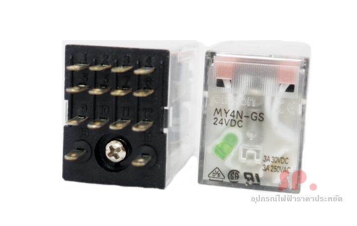 รีเลย์รุ่น-my4n-gs-มีไฟโชว์-พิกัดโหลด-3a-general-purpose-relay-type-my4n-gs-3a-14pin-w-led