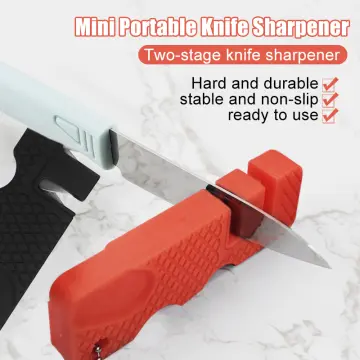 Mini Portable Kitchen Knife Sharpener: Perfect for Outdoor Camping & Other  Activities! 1pc Small Portable Outdoor Knife Sharpener Mini Keychain Knife  Sharpener Kitchen Tool Kitchen Supplies, Pocket Knife Sharpener: Ceramic,  Diamond, Carbide