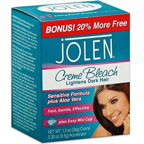 Jolen Creme Bleach, Mild Formula Plus Aloe Vera 1 set Lazada.co.th