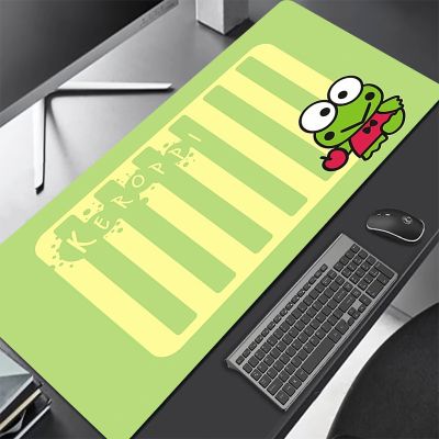 Keroppi Mouse Pad อุปกรณ์เครื่องเล่นเกมพีซี แผ่นรองเมาส์ แผ่นรองโต๊ะน่ารัก คีย์บอร์ด Xxl เกมขยาย Protector เมาส์คีย์บอร์ด